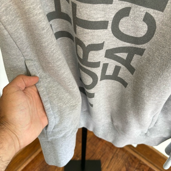 The North Face Heather Gray Casual Outdoor Fall Comfy Pullover Hoodie Mens Med - Picture 5 of 10